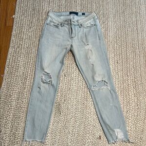 Lucky Brand Blue Skinny Jeans with Distressed Details